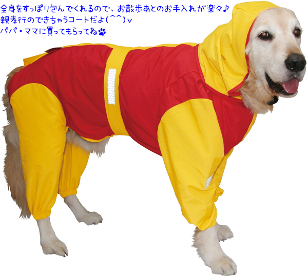 大型犬用レインコート｜超はっ水・安全コート